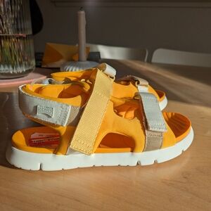 Camper Kids Sandals - Orange and Tan